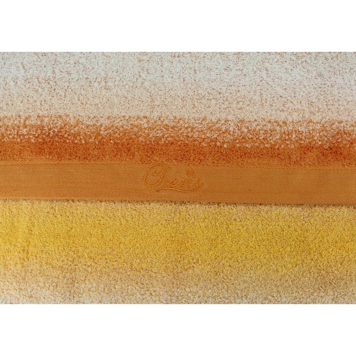 Набор полотенец Эсприт 2шт, 68х137 см, 31х70 см, оранжевый, 400гр/м2 