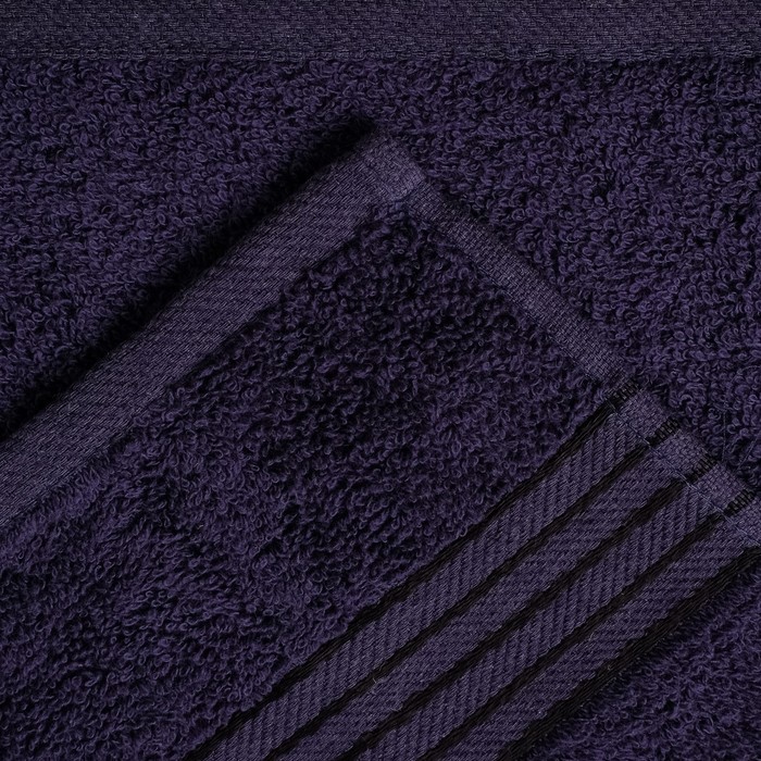 Набор махровых полотенец Boss, 50х80 см - 1 шт, 70х130 - 1 шт, цвет синий. 
