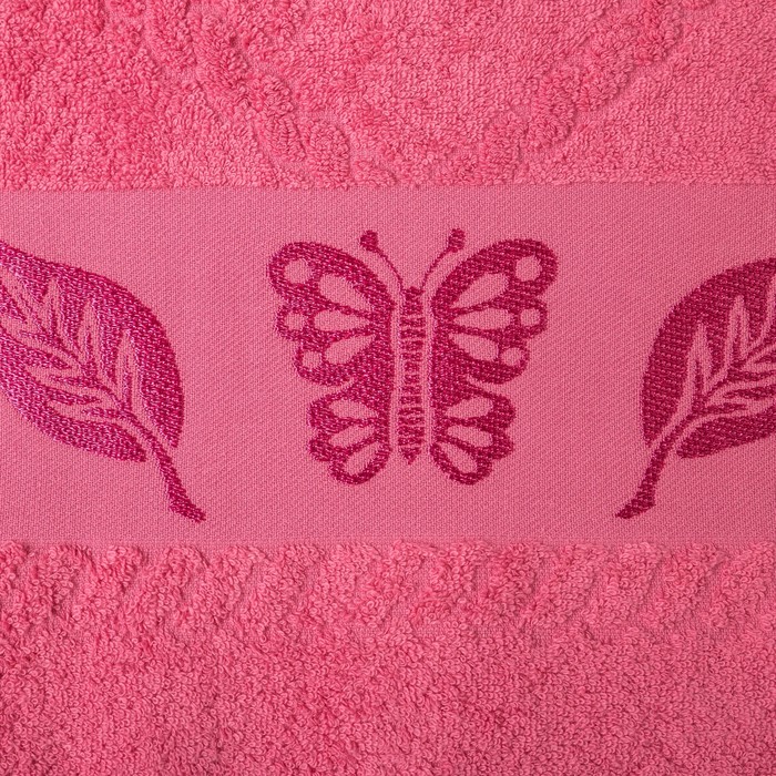 КМП в коробке Fiesta "Cotonn" Butterfly (70х130+50х90+30х50), цв.розовый , хлопок 100%, 400г 