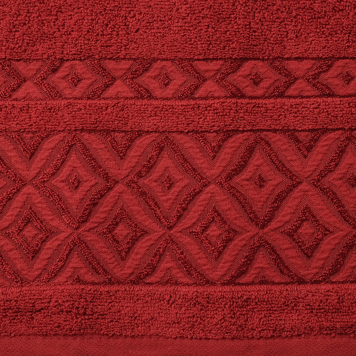 Набор махровых полотенец Prizma, 50х90 см - 2 шт, 70х140 - 1 шт, цвет бордовый. 