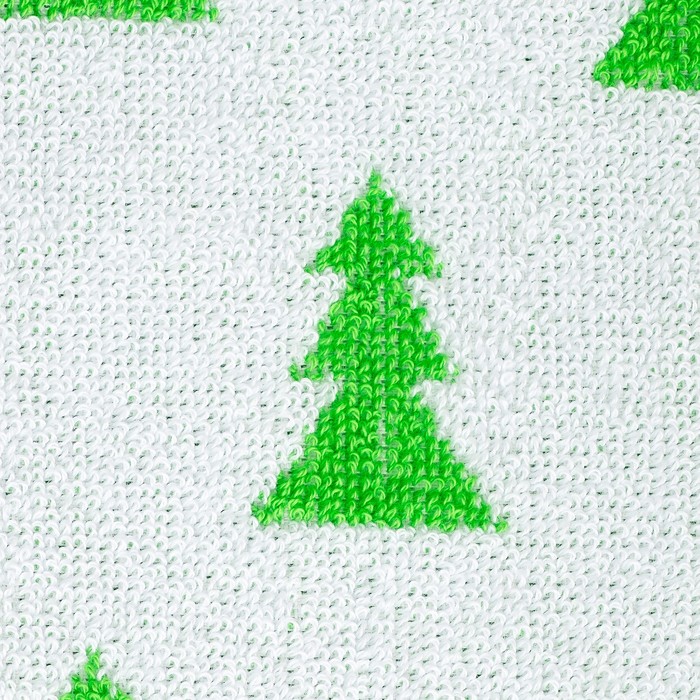 Полотенце махровое Privilea, арт. 19С4 рисунок  Ёлочки 2, цвет зеленый, размер  50х30, 100%   448839 