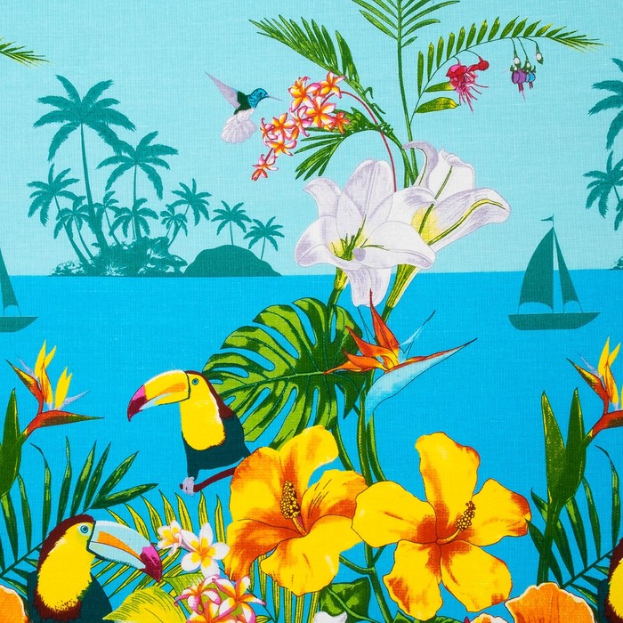Вафельное полотенце пляжное «Багамы» 80х150 см, разноцветный, 160г/м2,хлопок 100% 