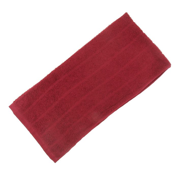 Полотенце махровое, цвет рубин, размер 47х90 см, хлопок 280 г/м2 