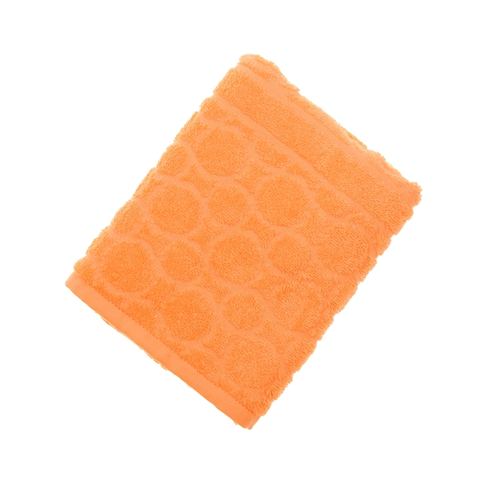 Полотенце махровое жаккард Opticum, размер 50х90 см, 360 гр/м2, цвет оранжевый 