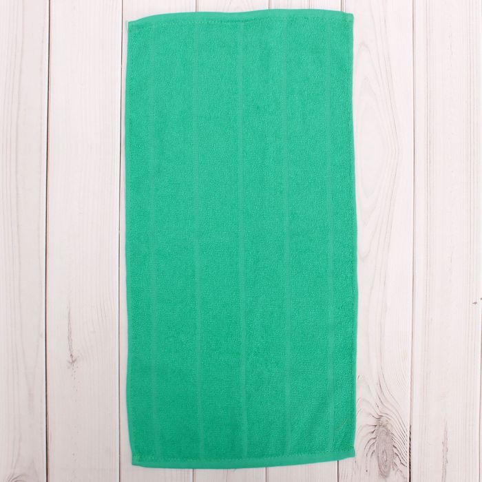 Полотенце махровое, цвет морская волна, размер 30х60 см, хлопок 280 г/м2 