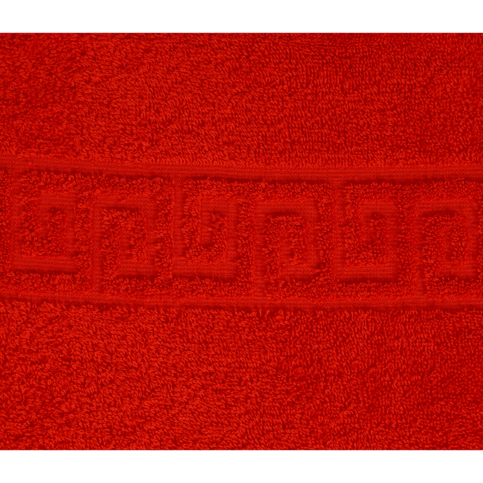 Полотенце махровое 50х90 см, красный, хлопок 100%, 430 г/м2 