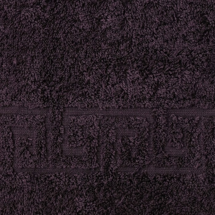 Полотенце махровое однотонное Антей 50х90 см, черный, 100% хлопок, 430 гр/м2 