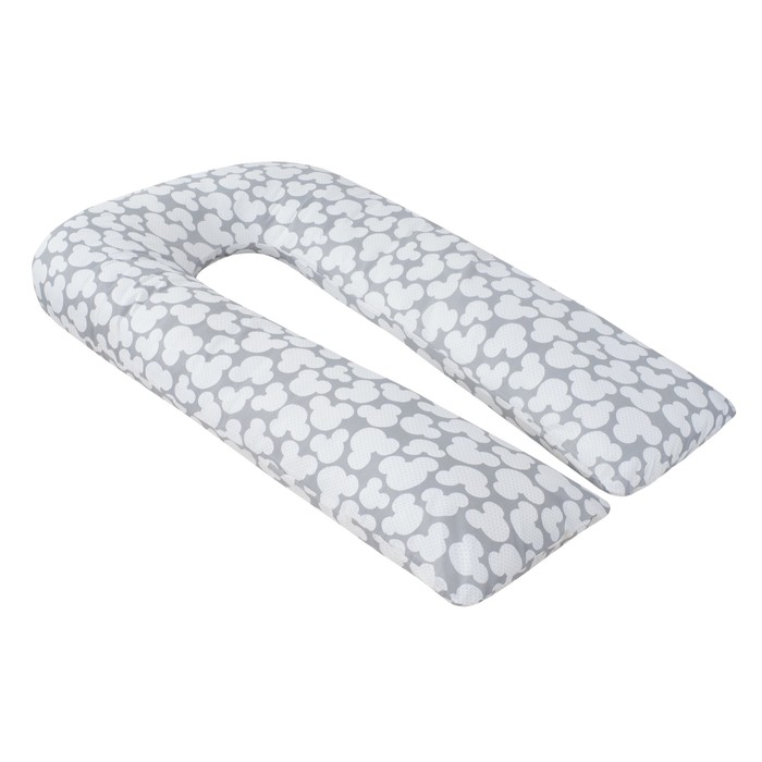 Наволчка к U-образной подушки для беременных, размер 34×170 см, мышонок серый 