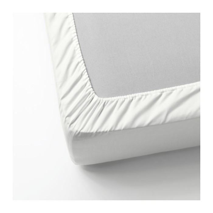 Простыня на резинке НАТТЭСМИН, размер 160х200 см, цвет белый 