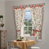 Штора для кухни с подхватом 180х140 см "Вишня" 