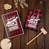 Кухонный набор Men's kitchen: варежка-прихватка, молоток деревянный 