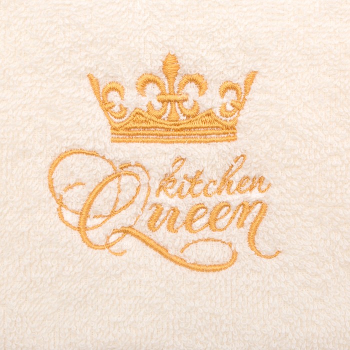 Набор кухон. "Kitchen Qween" в корзинке: полотенце, прихватка, лопатка 