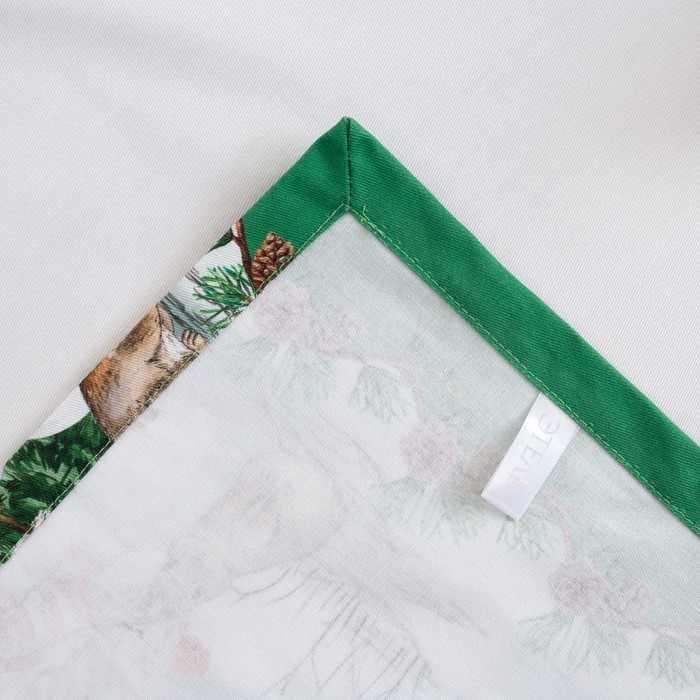 Скатерть «Этель: Новогодний лес», 220 × 148 см, 100 % хлопок, саржа, 190 г/м² 