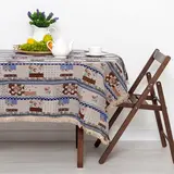 Скатерть из гобелена "Этель" Пэчворк с бахромой, 140х160 ± 2 см  - фото 4