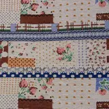 Скатерть из гобелена "Этель" Пэчворк с бахромой, 140х160 ± 2 см 