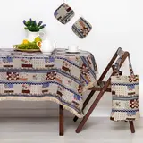 Скатерть из гобелена "Этель" Пэчворк с бахромой, 140х160 ± 2 см  - фото 5