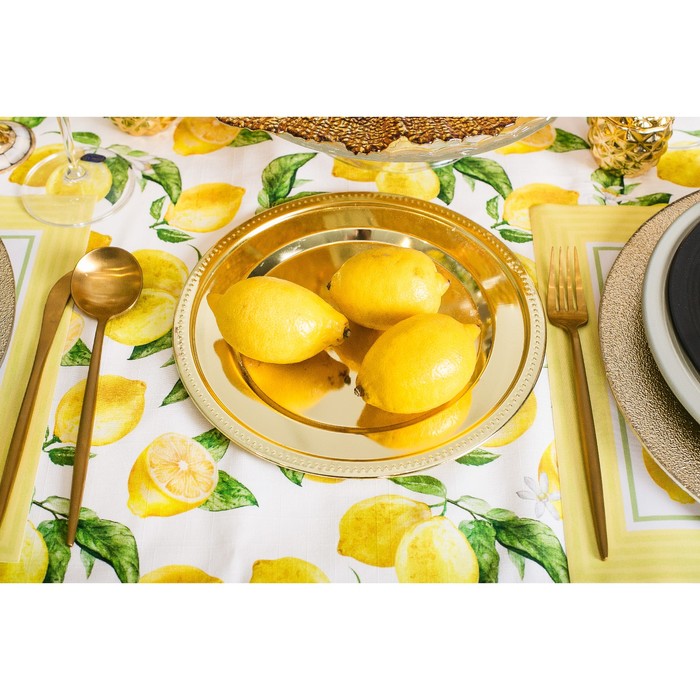 Скатерть "Этель" Лимоны 180х147 см, 100% хл, репс 190 гр/м2 