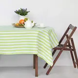 Скатерть "Этель" Зеленая полоска 150х150 см, рогожка,160 гр/м2 