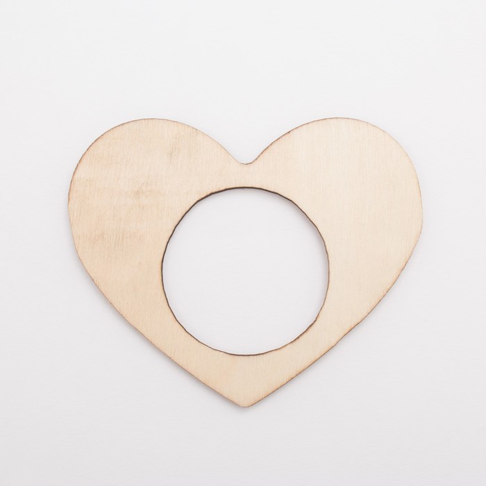 Кольцо для салфетки "Сердце" 8,5х7 см, дерево 