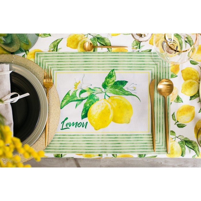 Салфетка на стол "Лимоны" 30 х 40см, 100 % п/э, оксфорд 420 г/м2 