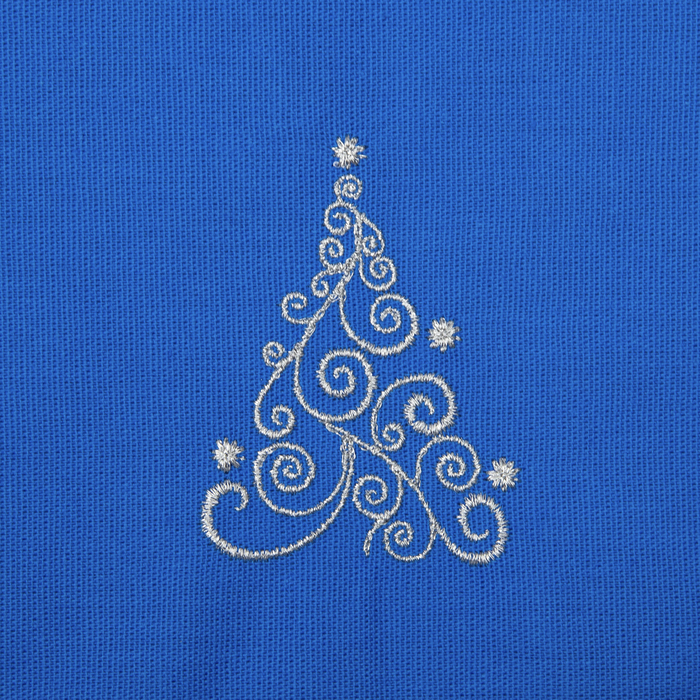 Набор салфеток "Этель" Волшебная ёлка, 40х40 цвет синий, 2 шт, с ВМГО хл, 200 гр/м² 