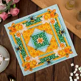 Салфетка "Доляна" Нарциссы (вид 2), 30х30 см, рогожка 162 г/м2 
