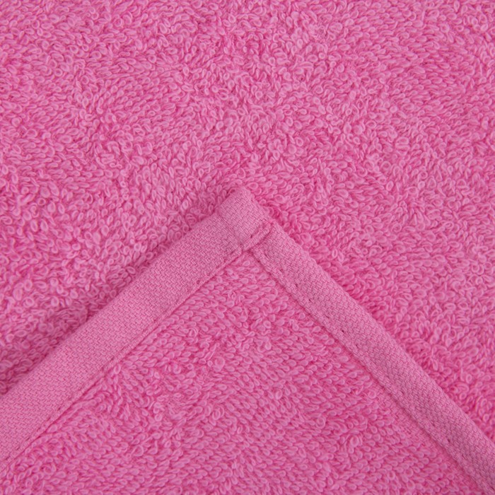 Салфетка махровая 30х30 см, цвет ярко-розовый, пл. 380 гр/м2, 100% хлопок 