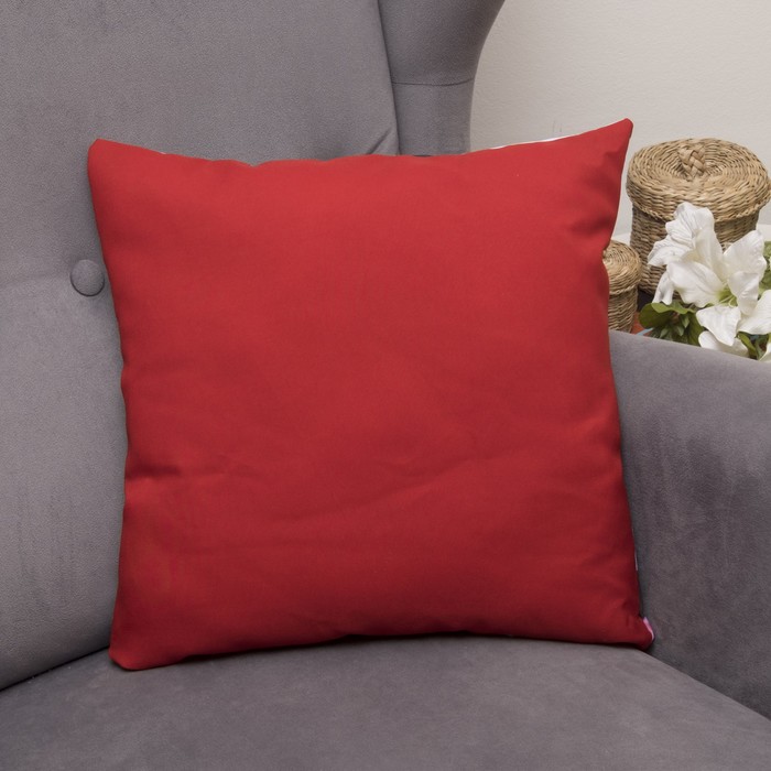 Подушка декоративная Радужный цветок, 40х40см, габардин, синтетич. волокно, 160 гр/м 