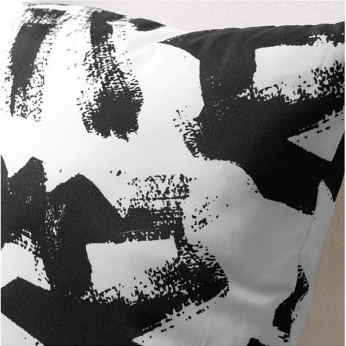 Подушка ТУРИЛЛ, размер 35х35 см, цвет белый, черный 