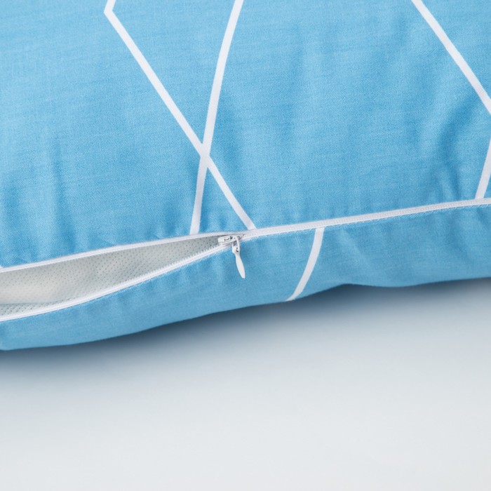 Подушка декоративная Этель «Квандонг» 30×80 ± 3 см, цвет голубой, сатин, 100% хлопок 