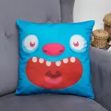 Подушка декоративная 07-203 35х35х15 см, сублимация велюр, ПЭ 100% 