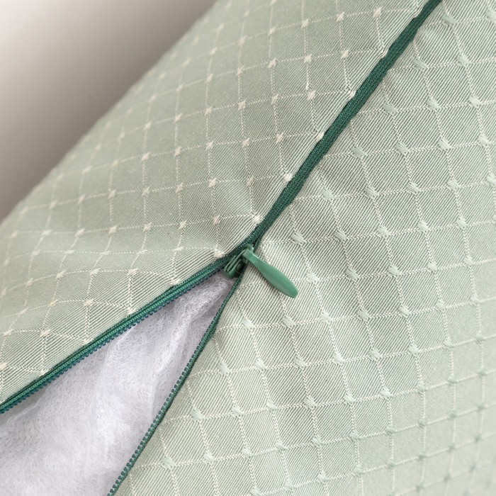 Декоративная подушка "Этель" 40х40 см, Английский стиль, цвет светло-зелёный,100% п/э 
