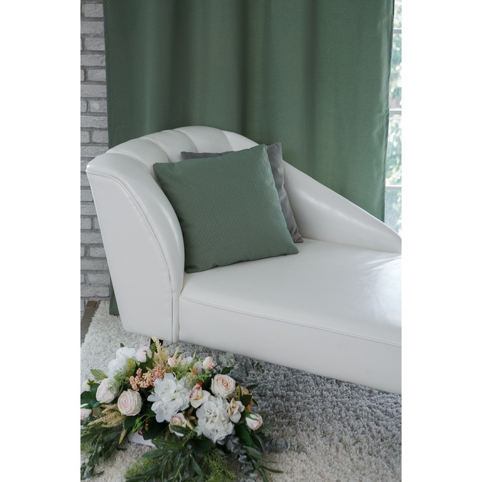 Декоративная подушка "Этель" 40х40 см, Английский стиль, цвет светло-зелёный,100% п/э 