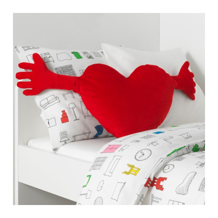 Подушка декоративная ФАМНИГ ЙЭРТА, размер 40х101 см, цвет красный 