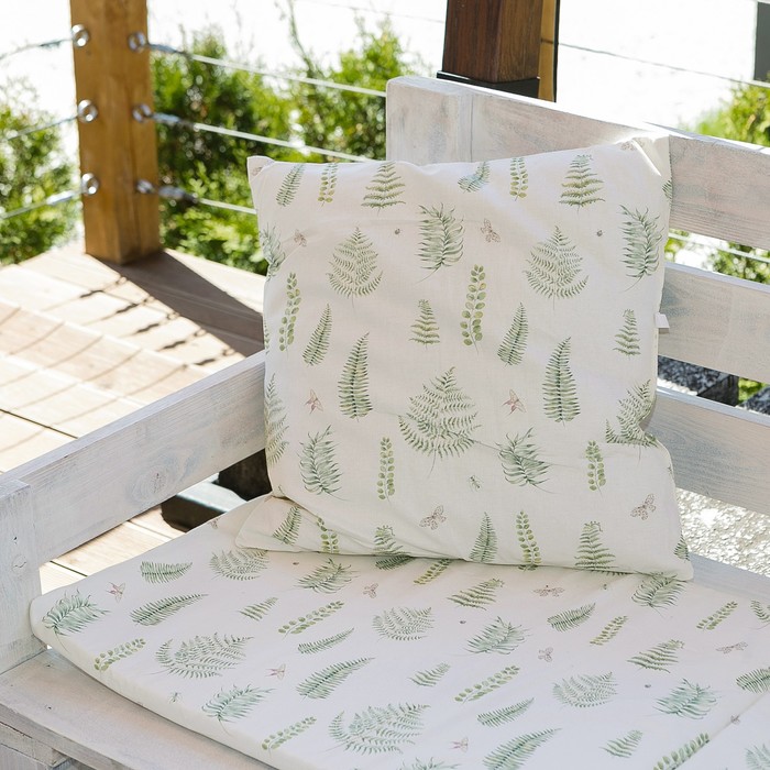 Декоративная подушка уличная Этель «Листья», 45 × 45 см, репс с пропиткой ВМГО, 100%-ный хлопок 