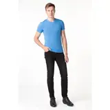 Футболка мужская с V- образным вырезом, цвет голубой, рост 182-186 см, размер 46 (92) кулир  - фото 2