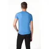 Футболка мужская с V- образным вырезом, цвет голубой, рост 182-186 см, размер 46 (92) кулир  - фото 4