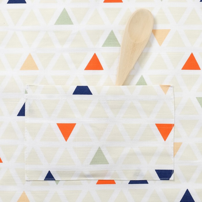 Фартук Этель «Треугольники», 65×60 см, репс, пл. 130 г/м², 100% хлопок 