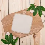 Прихватка полулён "Цыплята танцуют" 18х18 шелкография  - фото 2