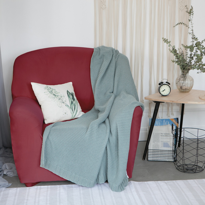 Чехол для мягкой мебели Collorista на кресло,наволочка 40*40 см в ПОДАРОК,бордовый 