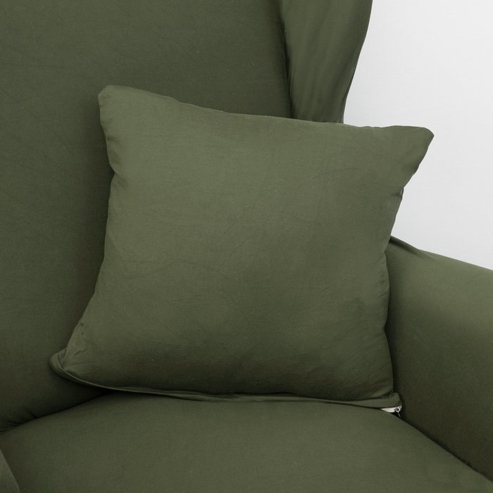 Чехол для мягкой мебели Collorista на кресло,наволочка 40*40 см в ПОДАРОК,оливковый 