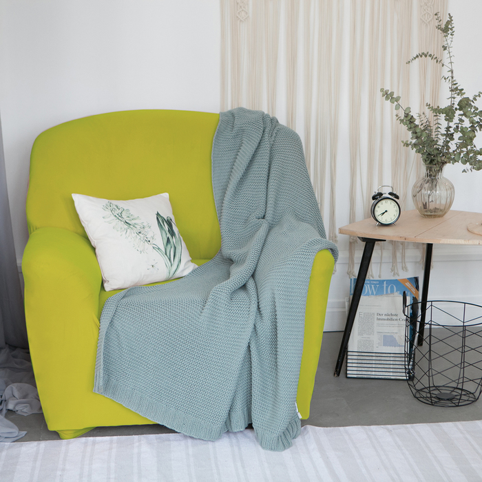 Чехол для мягкой мебели в детскую Collorista на кресло, наволочка 40х40 см в подарок, зелёный 