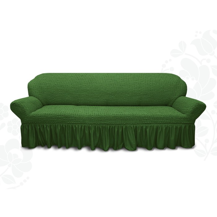 Чехол для мягкой мебели диван 3-х местный 6016, трикотаж, 100% п/э, упаковка микс 