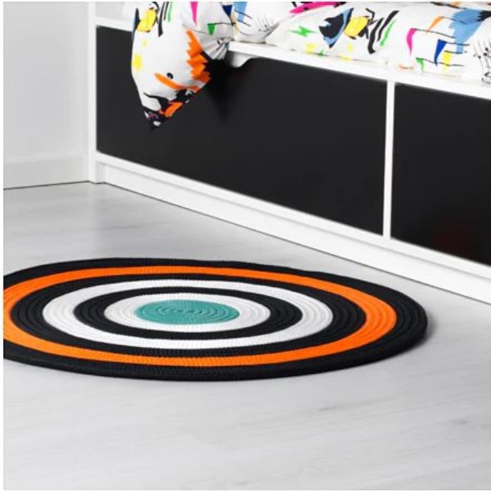 Ковёр ЛАТТО, размер 75х75 см, плетеный, цвет оранжевый  - фото 4