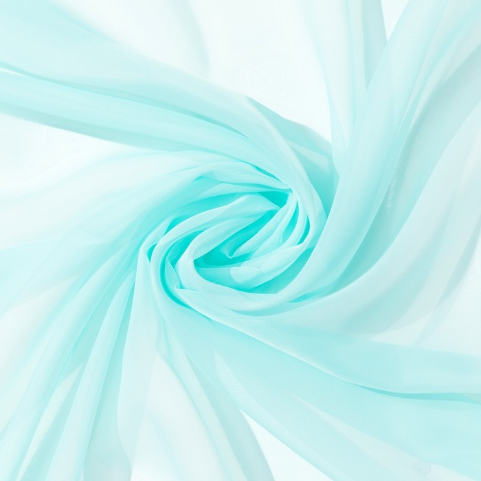 Тюль «Этель» 140×300 см, цвет морской, вуаль, 100% п/э 