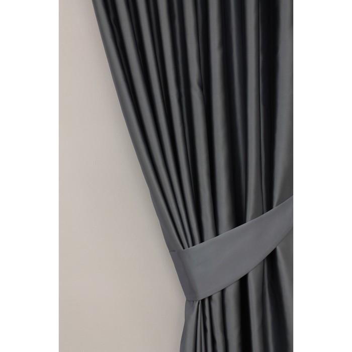 Портьера «Шания», ш. 180 х в. 260 см, цвет серый 