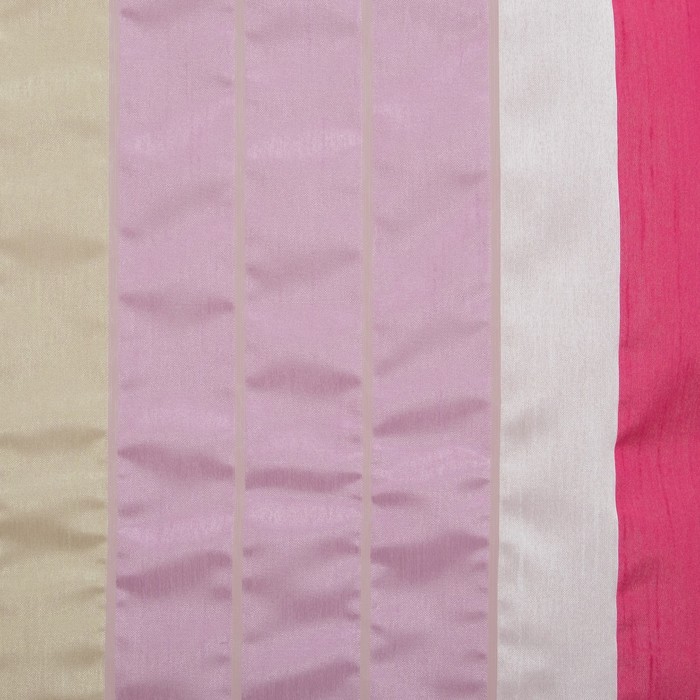 Тюль "Этель" 140х280 Гамма розовый (вертикальная полоса) б/утяжелителя, 100% п/э 