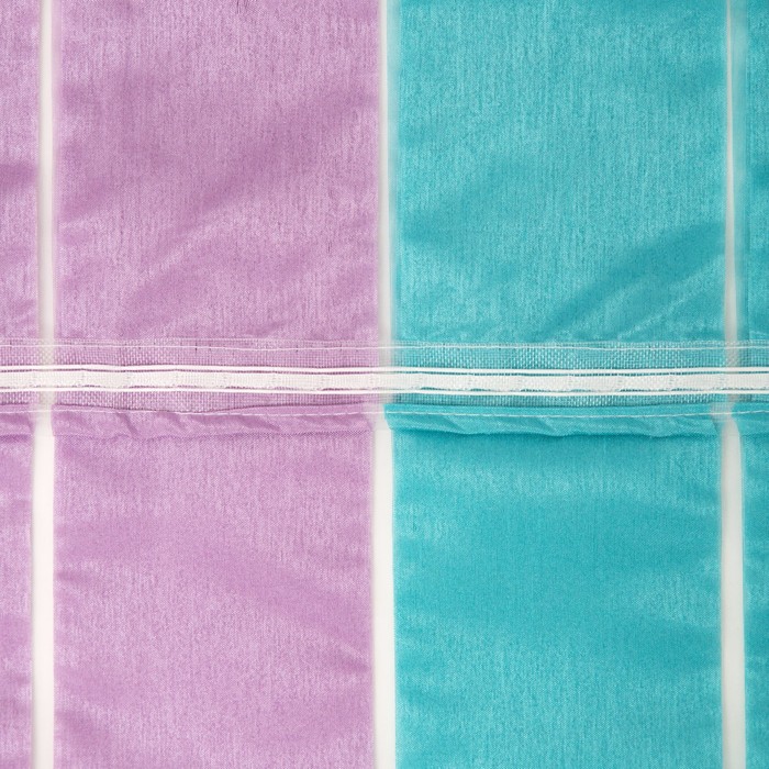 Тюль "Этель" Гамма (вид 2) голубой 140×280 см (вертикальная полоса) 50 г/м2, вуаль, 100% п/э 