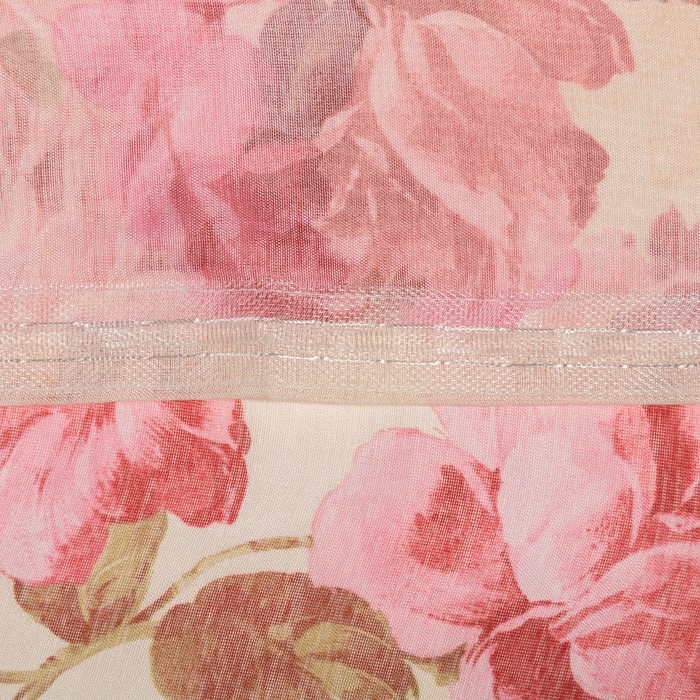 Штора тюль Romance 300х260 см, розовый, на шторной ленте, пэ 100% 