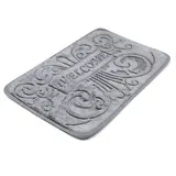 Коврик для ванной "Welcome", цвет серый 